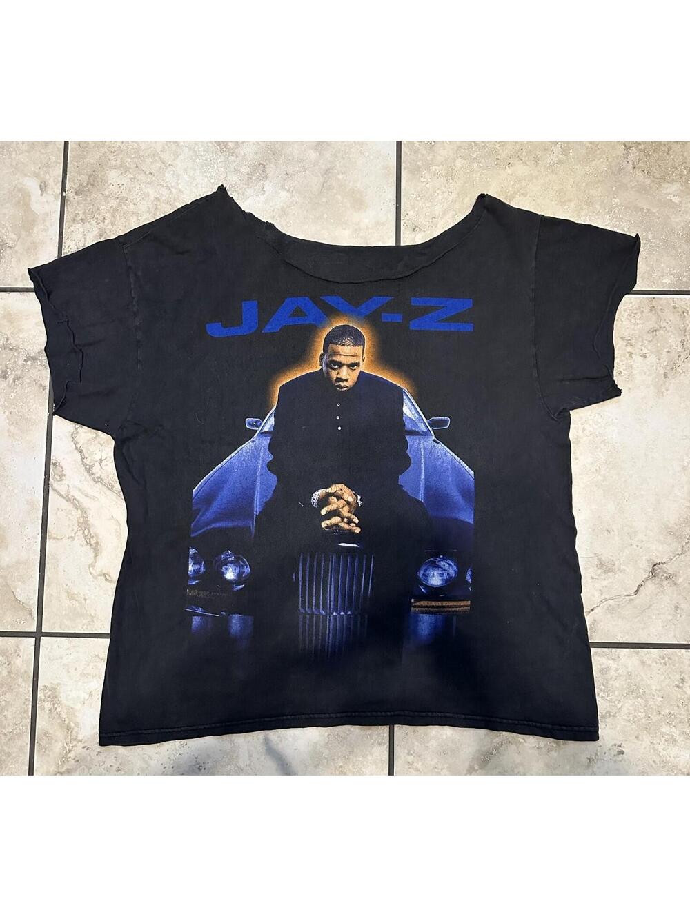 Jay-Z Roc A Fella 90s Hip Hop Rap T-shirt Vintage Reprint Single Stitch Sz L/XL